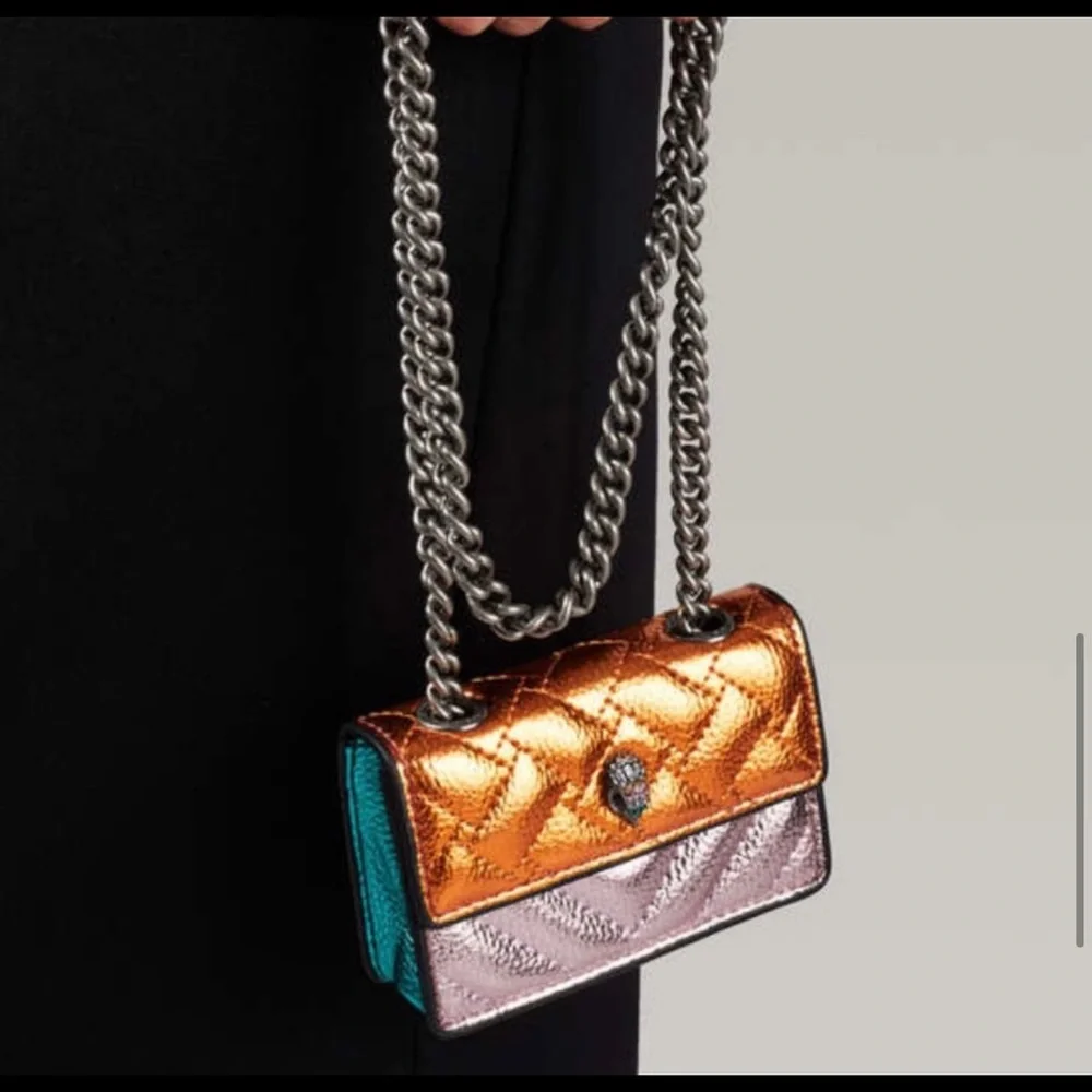 Kurt Geiger London Kensington Micro Quilted Metallic Faux-leather Crossbody Bag - Picture 7 of 9